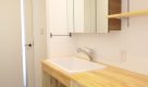 新潟の建売住宅tooneHOUSE（トーンハウス）木目調の飾り棚がついた洗面台